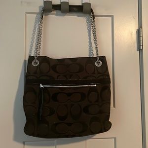 Black fabric Coach purse!